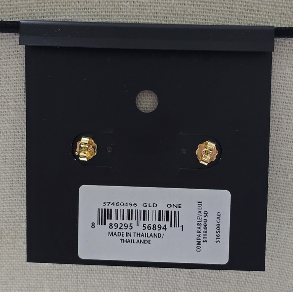 Coach Pavé Heart Stud Earrings - Picture 5 of 5